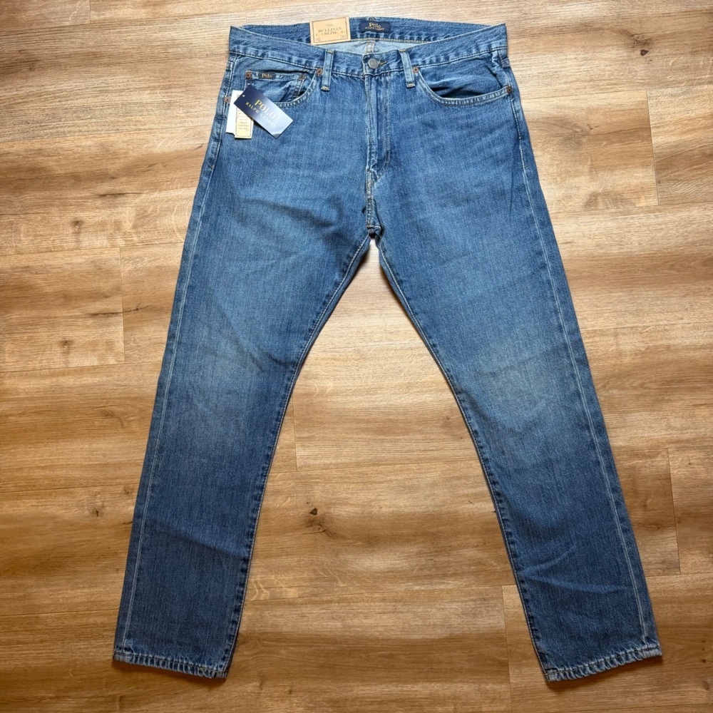 Polo Ralph Lauren Sullivan Slim Jeans Mens 32x30 Blue Medium Wash Denim New